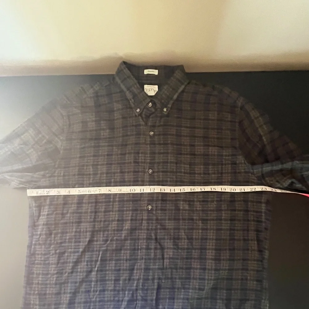 J Crew Brushed Twill Classic Long Sleeve Green Plaid Button Shirt Mens XL - Picture 3 of 11